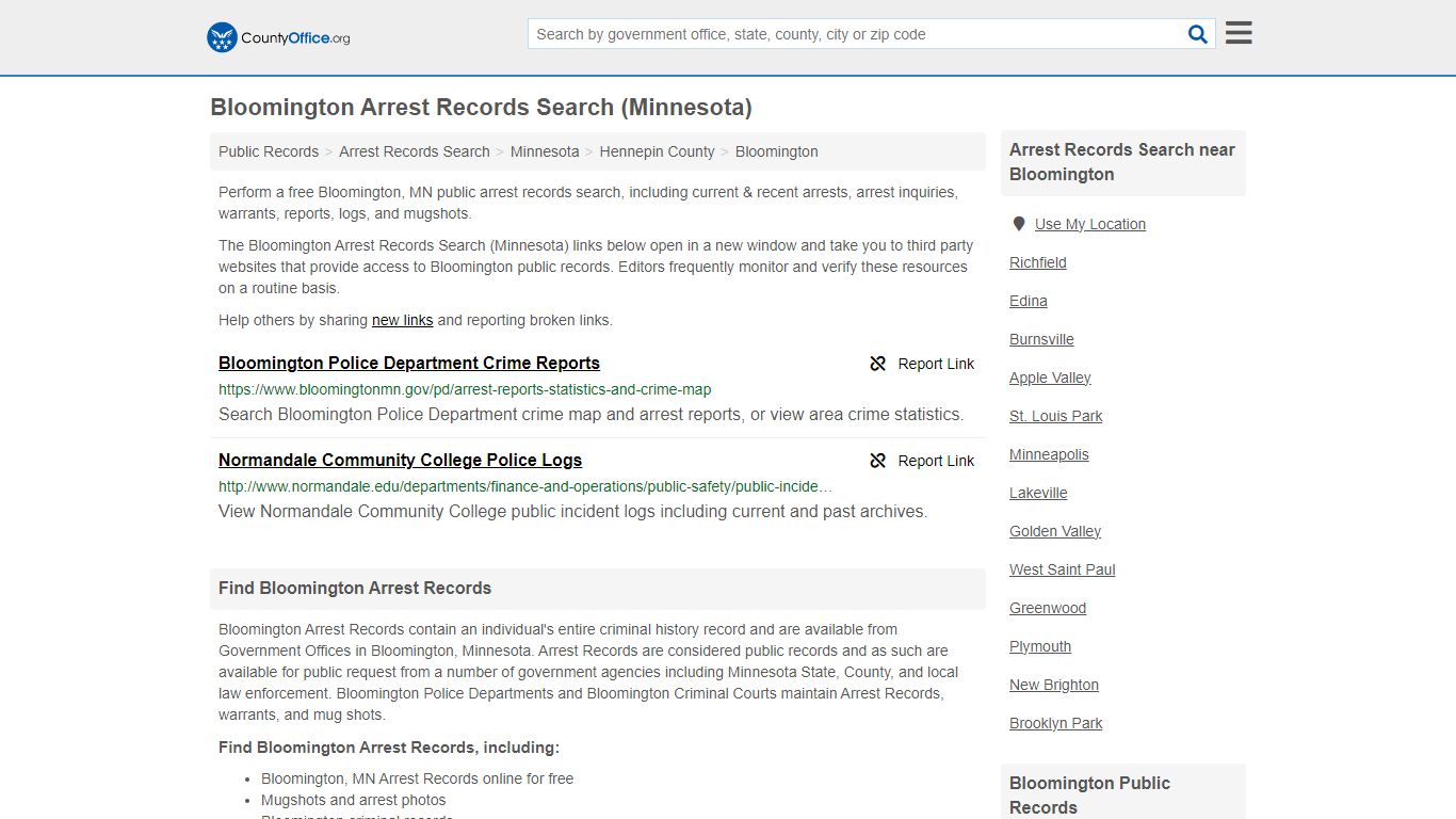 Arrest Records Search - Bloomington, MN (Arrests & Mugshots)